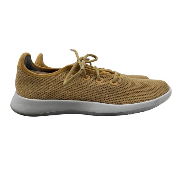 Allbirds Mens 10 Shoes Tree Runner Honey Gold Mesh Sneakers Lace Up Low Top - Picture 1 of 13